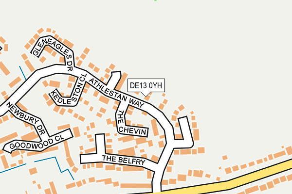 DE13 0YH map - OS OpenMap – Local (Ordnance Survey)