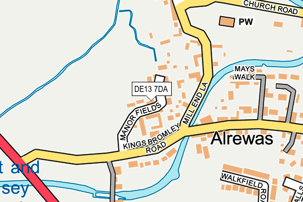 Map of MANORFIELDS (ALREWAS) MANAGEMENT COMPANY LIMITED at local scale