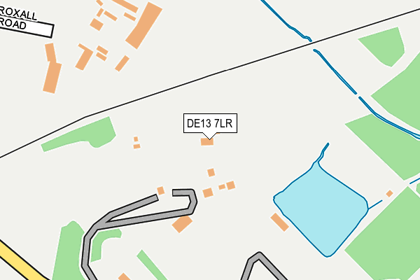 DE13 7LR map - OS OpenMap – Local (Ordnance Survey)