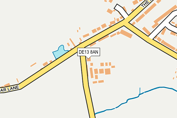 DE13 8AN map - OS OpenMap – Local (Ordnance Survey)