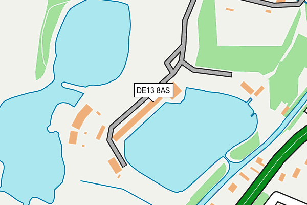 DE13 8AS map - OS OpenMap – Local (Ordnance Survey)