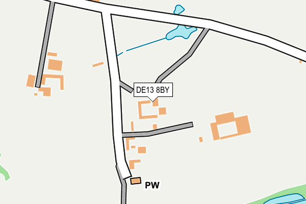 DE13 8BY map - OS OpenMap – Local (Ordnance Survey)
