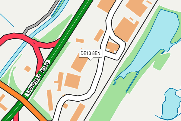 DE13 8EN map - OS OpenMap – Local (Ordnance Survey)