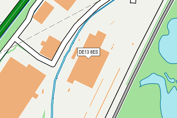 DE13 8ES map - OS OpenMap – Local (Ordnance Survey)