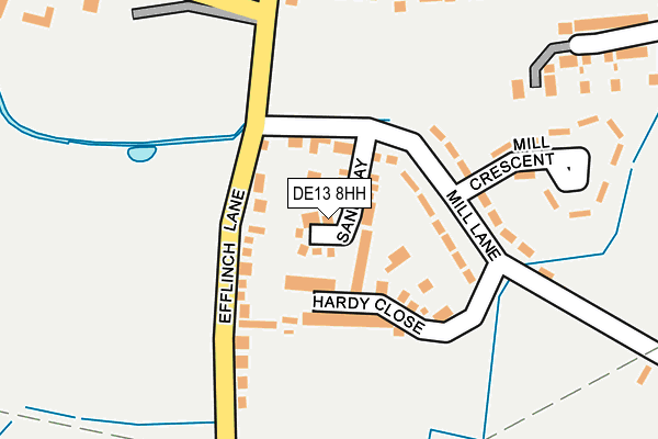 DE13 8HH map - OS OpenMap – Local (Ordnance Survey)