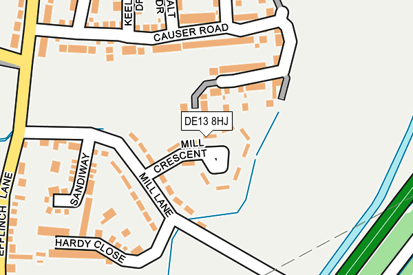 DE13 8HJ map - OS OpenMap – Local (Ordnance Survey)