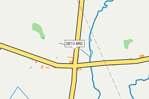 DE13 8RD map - OS OpenMap – Local (Ordnance Survey)