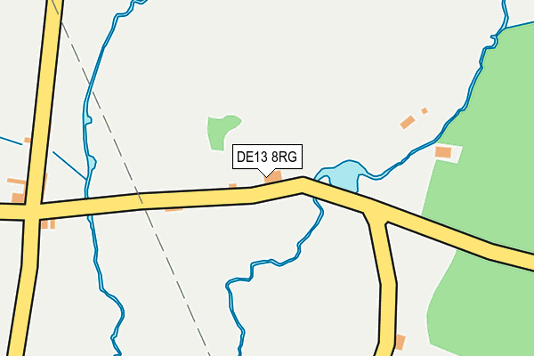 DE13 8RG map - OS OpenMap – Local (Ordnance Survey)