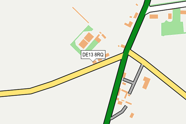DE13 8RQ map - OS OpenMap – Local (Ordnance Survey)