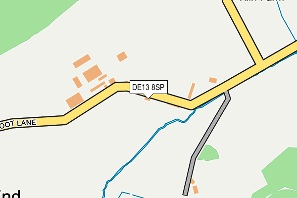 DE13 8SP map - OS OpenMap – Local (Ordnance Survey)