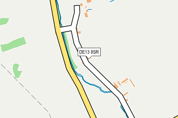DE13 8SR map - OS OpenMap – Local (Ordnance Survey)