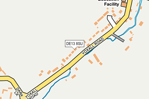 DE13 8SU map - OS OpenMap – Local (Ordnance Survey)