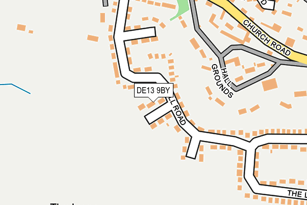DE13 9BY map - OS OpenMap – Local (Ordnance Survey)