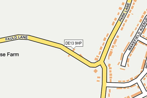 DE13 9HP map - OS OpenMap – Local (Ordnance Survey)