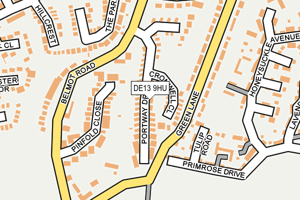 Map of FAULD INDUSTRIAL ESTATE ROADS LTD at local scale