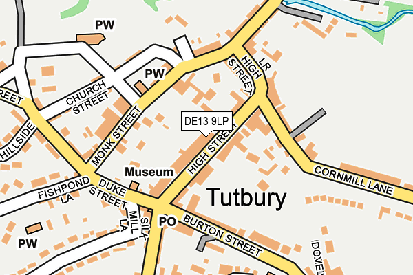 Map of BESPOKE BARBERS OF TUTBURY LIMITED at local scale