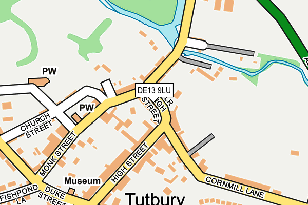 Map of TUTBURY CARPETS LTD at local scale