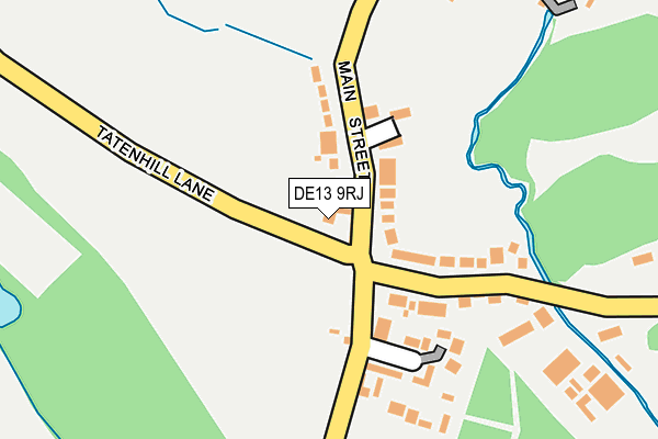 DE13 9RJ map - OS OpenMap – Local (Ordnance Survey)