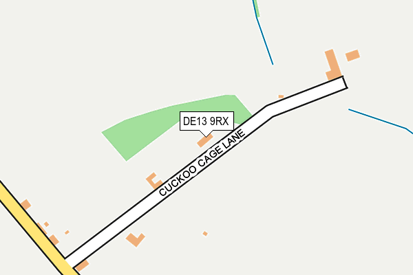 DE13 9RX map - OS OpenMap – Local (Ordnance Survey)