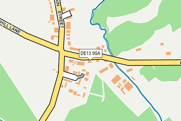 DE13 9SA map - OS OpenMap – Local (Ordnance Survey)