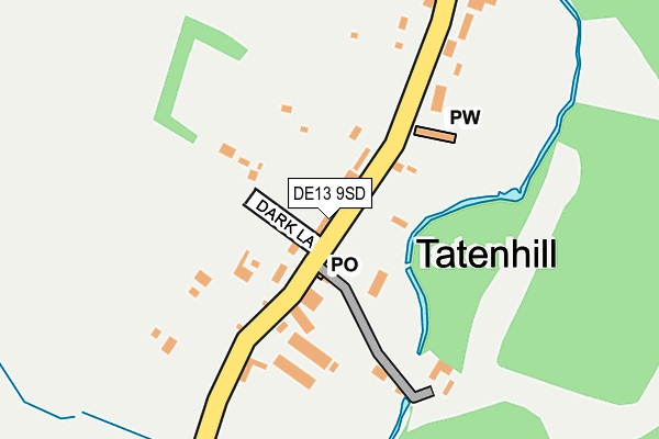 Map of TATENHILL CONSTRUCTION SERVICES LTD at local scale