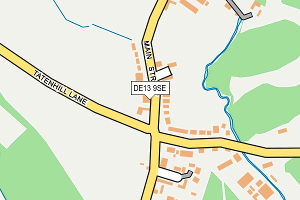 DE13 9SE map - OS OpenMap – Local (Ordnance Survey)