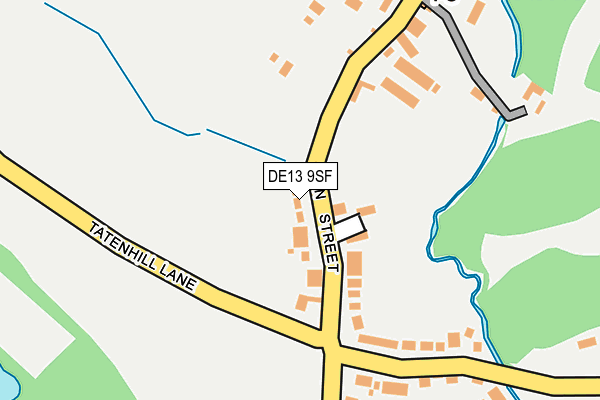 DE13 9SF map - OS OpenMap – Local (Ordnance Survey)