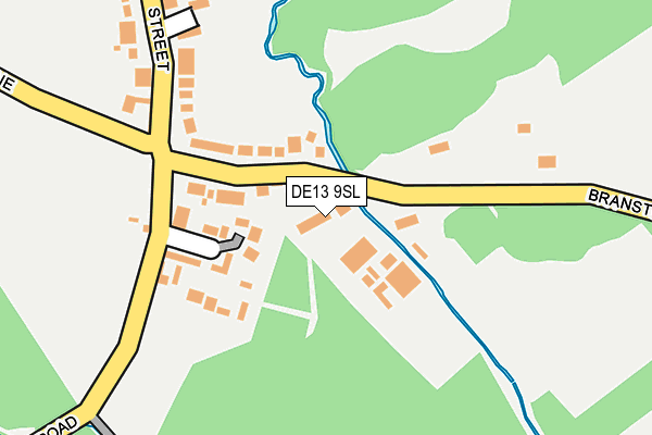 DE13 9SL map - OS OpenMap – Local (Ordnance Survey)
