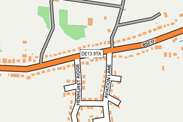 DE13 9TA map - OS OpenMap – Local (Ordnance Survey)