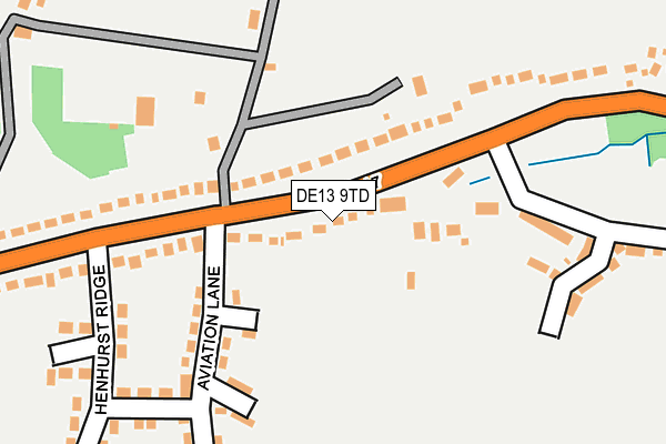 DE13 9TD map - OS OpenMap – Local (Ordnance Survey)
