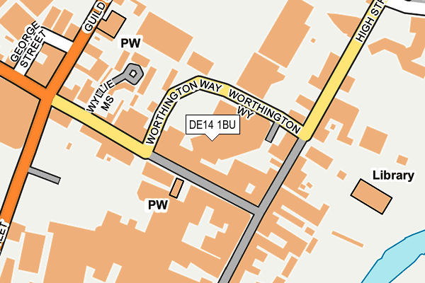 DE14 1BU map - OS OpenMap – Local (Ordnance Survey)