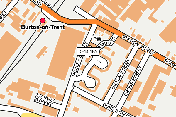 DE14 1BY map - OS OpenMap – Local (Ordnance Survey)