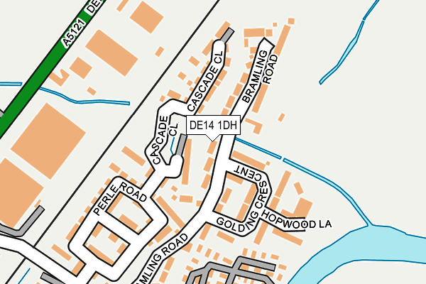 DE14 1DH map - OS OpenMap – Local (Ordnance Survey)