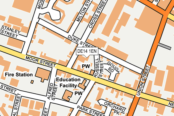 DE14 1EN map - OS OpenMap – Local (Ordnance Survey)