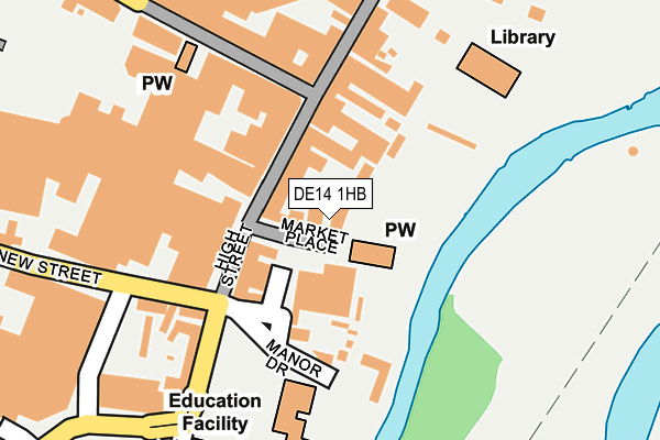 DE14 1HB map - OS OpenMap – Local (Ordnance Survey)