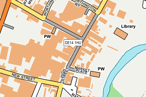 DE14 1HU map - OS OpenMap – Local (Ordnance Survey)