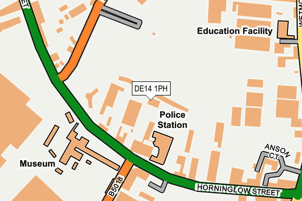 DE14 1PH map - OS OpenMap – Local (Ordnance Survey)