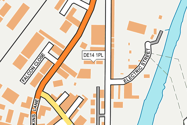 DE14 1PL map - OS OpenMap – Local (Ordnance Survey)