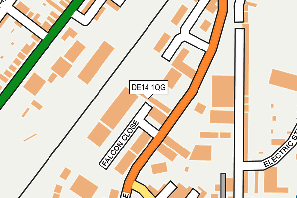 DE14 1QG map - OS OpenMap – Local (Ordnance Survey)