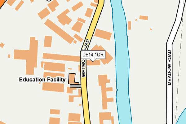 DE14 1QR map - OS OpenMap – Local (Ordnance Survey)