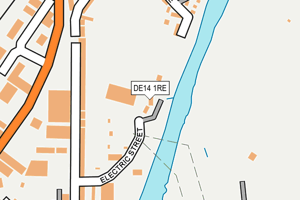 DE14 1RE map - OS OpenMap – Local (Ordnance Survey)