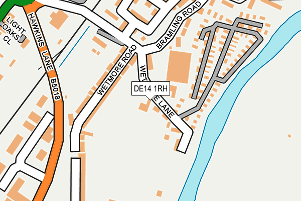 DE14 1RH map - OS OpenMap – Local (Ordnance Survey)