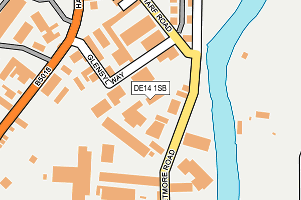 DE14 1SB map - OS OpenMap – Local (Ordnance Survey)