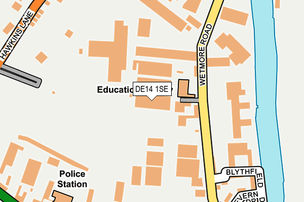 DE14 1SE map - OS OpenMap – Local (Ordnance Survey)