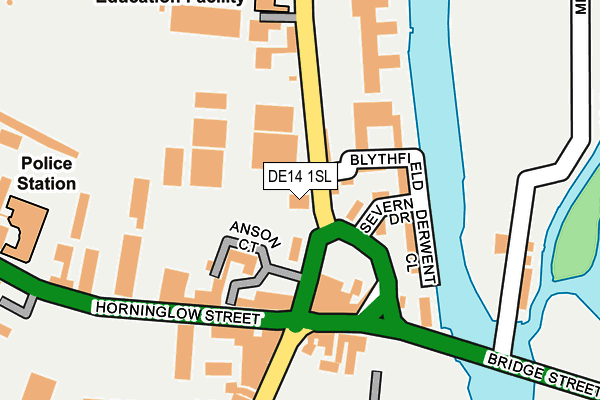 DE14 1SL map - OS OpenMap – Local (Ordnance Survey)