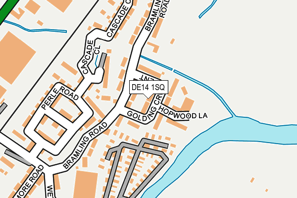 DE14 1SQ map - OS OpenMap – Local (Ordnance Survey)