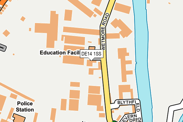 DE14 1SS map - OS OpenMap – Local (Ordnance Survey)