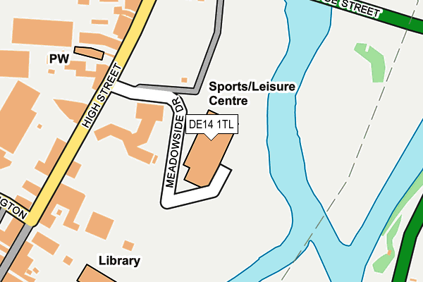 DE14 1TL map - OS OpenMap – Local (Ordnance Survey)