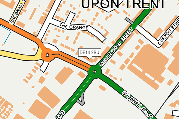DE14 2BU map - OS OpenMap – Local (Ordnance Survey)