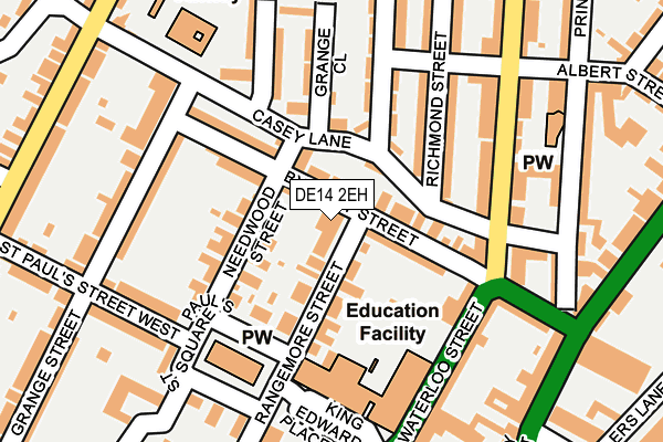 DE14 2EH map - OS OpenMap – Local (Ordnance Survey)